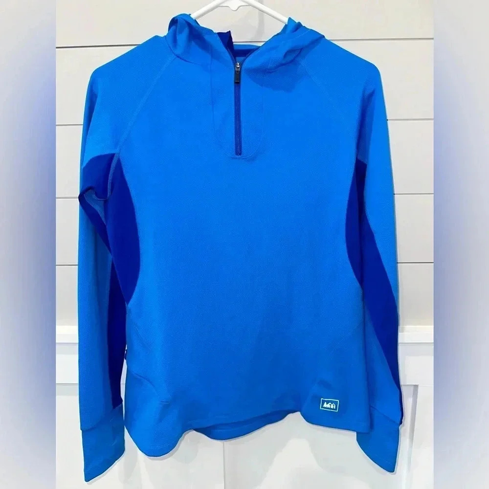 REI Women’s Quarter Zip Hoodie Sz Small Lightweight- Good For Layering